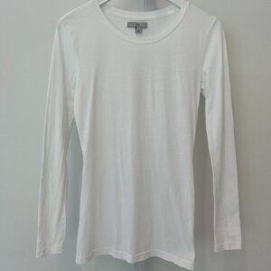 TEE WHITE 100% PIMA COTTON LONG SLEEVE T-SHIRT SIZE S #2